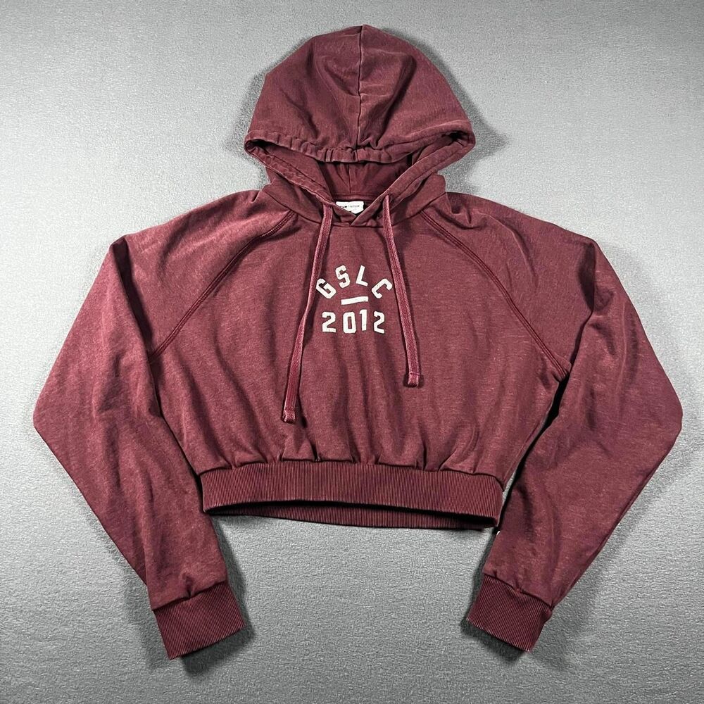 Gymshark Women's Burgundy and Red Hoodie